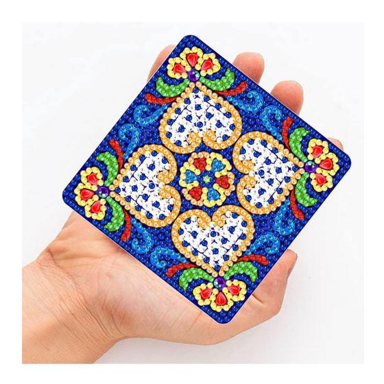 Posavasos Pintura con Diamantes - Cuadrados Mandalas