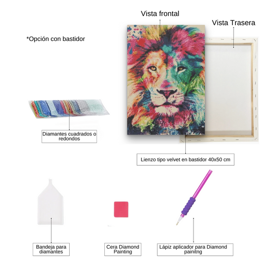 Diamond Painting - PERSONALIZADO - Pintura Con Diamantes 40 x 50cm
