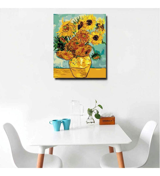 Pintura Por Números Girasoles - En bastidor - Paint By Numbers