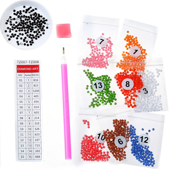 Kit Sticker pintura diamantes - Mariposas