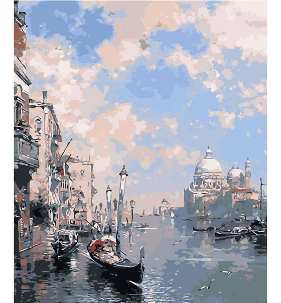 Pintura Por Números Un día en Venecia - Marco Incluido - Painting By Numbers