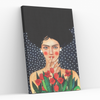 Diamond Painting Enmarcado Mujer abstracta con flores - Pintura Con Diamantes 25x35
