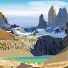Pintura con números enmarcada 40x50- Torres del Paine - Painting by numbers