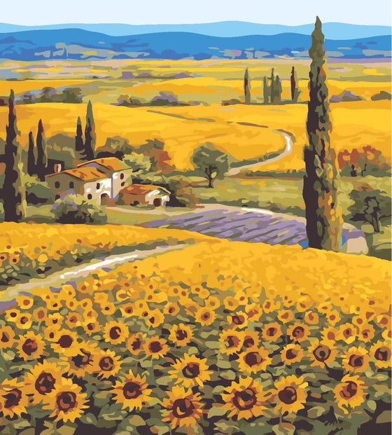 Pintura Por Números Toscana - Marco Incluido - Paint By Numbers