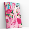 Pintura diamante enmarcada Flamingos Rosados- CON MARCO - 40x50 Diamond painting