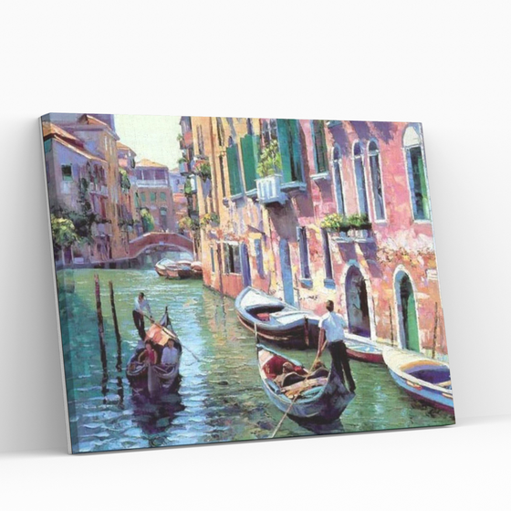 Diamond Painting en bastidor Venecia - Pintura Con Diamantes 25x35