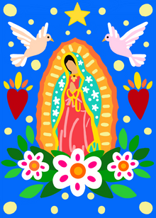  Pinta por números - Virgen Guadalupe