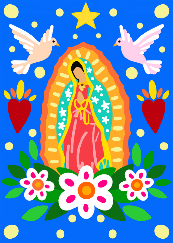 Pinta por números - Virgen Guadalupe